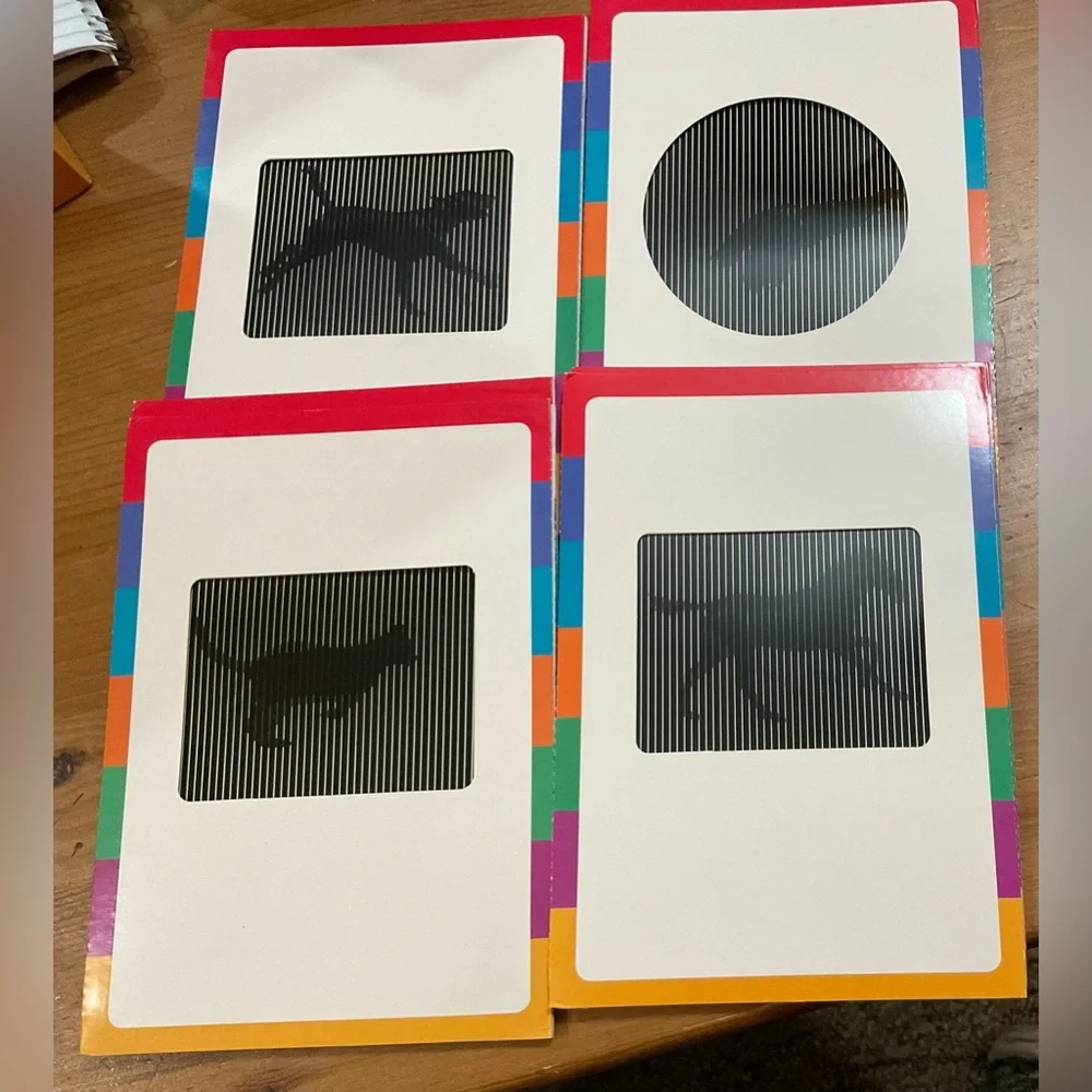 ScanimationGallop blank box cards set . Cards, envelopes,two sheets of stickers